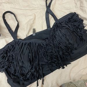 Fringe Torrid Black Bathing Suit Top